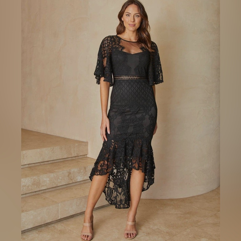 Elegant Black Lace Dress